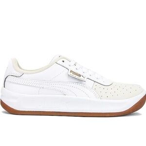 Puma California Exotic Whisper Leather White/Puma White/Team Gold Shoe 8.5 Women